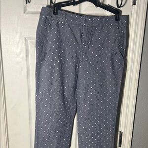 Tommy Hilfiger Blue and White Polka Dot Pants
